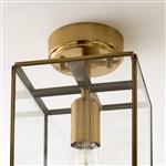 Hammond Flush Fitting Brush Aged Brass With Clear Glass 119143