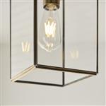 Hammond Pendant Brush Aged Brass With Clear Glass 119142