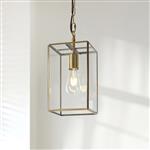 Hammond Pendant Brush Aged Brass With Clear Glass 119142