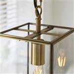 Hammond Pendant Brush Aged Brass With Clear Glass 119142