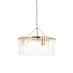 Karine Aged Brass With Textured Glass 3 Light Pendant 118467