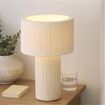 Noah Cream Cotton Cord Table Lamp and Shade 120767