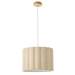  Olson Oak-Stained Ash Wood and Natural Fabric Pendant 120762