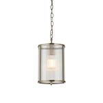 Ridgeton Antique Brass Plate And Clear Ribbed Glass Single Pendant 118595