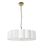 Serene 6-Light Brass Pendant with Vintage White Shade 118593