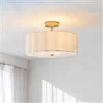 Serene Brass and Vintage White Shade Fitting 118591