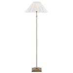 Sylvie Antique Brass Floor Lamp with White Cotton Shade 125429