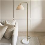 Wallbridge White Marble and Aged Brass Floor Lamp 120743