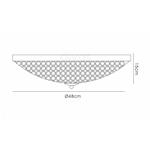 Ava 6 Lamp Chrome/Crystal Flush Ceiling Light IL30188