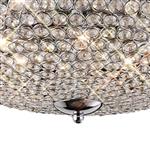 Ava 6 Lamp Chrome/Crystal Flush Ceiling Light IL30188