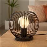 Almanzora Black Steel And Copper Table Lamp 901872