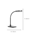 Lauro LED CCT Dimmable Black Adjustable Table Lamp 902175