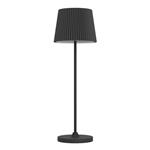 Black Base With Black Pleated Shade