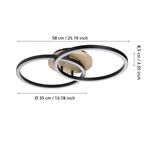 Lomaltas-Z LED Round Wood RGB And Tunable White Flush Fitting 901743