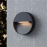 Maruggio LED IP65 Black Round LED Outdoor Wall Light 900888