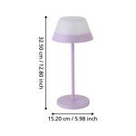 Meggiano IP54 LED Purple Rechargeable Lamp 900979