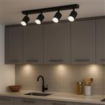 Melitello-Z LED Black Steel RGB And Tunable White Four Head Spotlight 901942