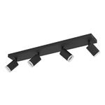 Melitello-Z LED Black Steel RGB And Tunable White Four Head Spotlight 901942