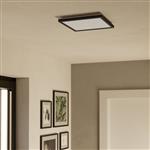 Rovito IP44 Small Black Square LED CCT Flush Bathroom Fitting 901442