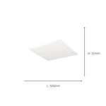 Rovito-R Large Square White LED IP44 Flush Tunable Bathroom Light 901462