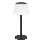 Scordiano -L Black And White IP44 Rechargeable USB Solar Outdoor Table Lamp 901898