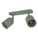 Tilston Matt Green Steel Adjustable Dual Ceiling Spotlight 44133
