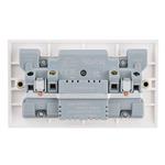 Curved White Resin Dual USB Double Switched Socket CE425