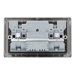 Raised Screwed Dual USB Double Brass Black Insert Socket RS425ABB