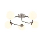 Atlas 5 Light Satin Nickel And Opal Glass Semi Flush FL2501-5-378