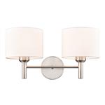 Satin Nickel And White Shades