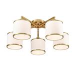 Aged Brass And White Textured Shades