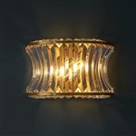 Warm Brass Plated And Glass Wall Light Alfie-25W
