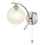 Polished Chrome With Clear And Opal Glass Shade