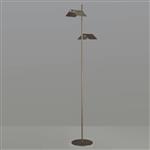 Abingdon Antique Satin Nickel 2 Light LED Floor Lamp 369245 