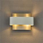 Accokeek Antique Brass And Beige Stone Double Wall Light 367850
