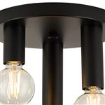 Acworth Satin Black 3 Light Round Flush Fitting 359037