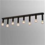 Acworth Satin Black 8 Light Flush Fitting 359049