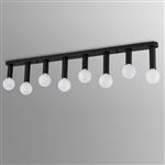 Acworth Satin Black 8 Light Flush Fitting 359049