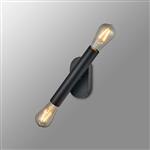 Acworth Satin Black Double adjustable Wall Or Ceiling Light 347549 