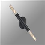 Acworth Satin Black Double adjustable Wall Or Ceiling Light 347549 