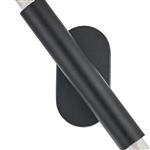 Acworth Satin Black Double adjustable Wall Or Ceiling Light 347549 