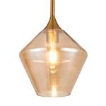 Addison Brass And Amber Diamond Glass Single Pendant 356586