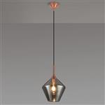 Satin Copper And Smoke Glass