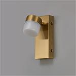 Affron Brass And Opal White LED IP44 Bathroom Wall Light 368942