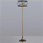 Aiea Black And Satin Gold Floor Lamp 358172