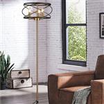 Aiea Black And Satin Gold Floor Lamp 358172