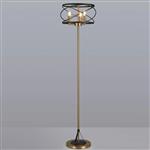 Aiea Black And Satin Gold Floor Lamp 358172
