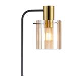 Akron Brass And Amber Glass Floor Lamp 368992