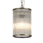 Albany Antique Brass And Clear Small Single Ceiling Pendant 370044 