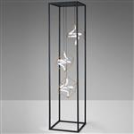 Ambrose Sand Black And painted Gold LED Dimmable Floor Lamp 354410